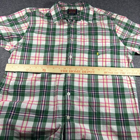 DANIEL CREMIEUX SHIRT PLAID GREEN PINK COLORFUL Y2k Vintage Large - Picture 6 of 13